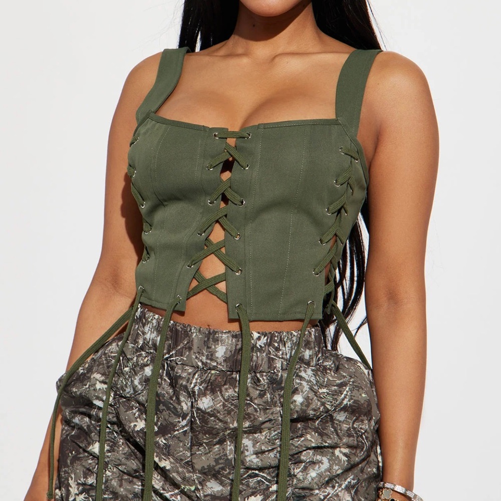 Olive Corset Top - UNWORN